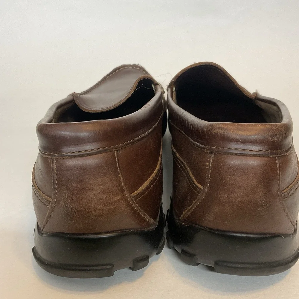 Allen Edmonds Boulder Dark Brown Leather Loafer Shoes Slip‎ On Solid Men Size 9D